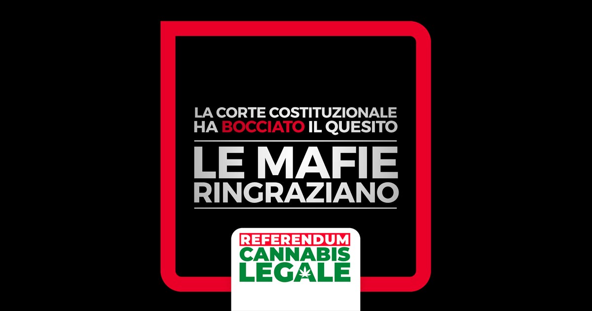 La Corte Costituzionale italiana respinge il referendum per legalizzare la cannabis