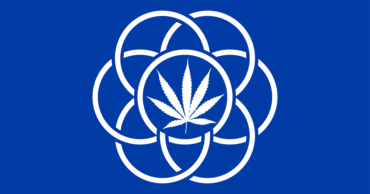 Bandiera della terra della cannabis
