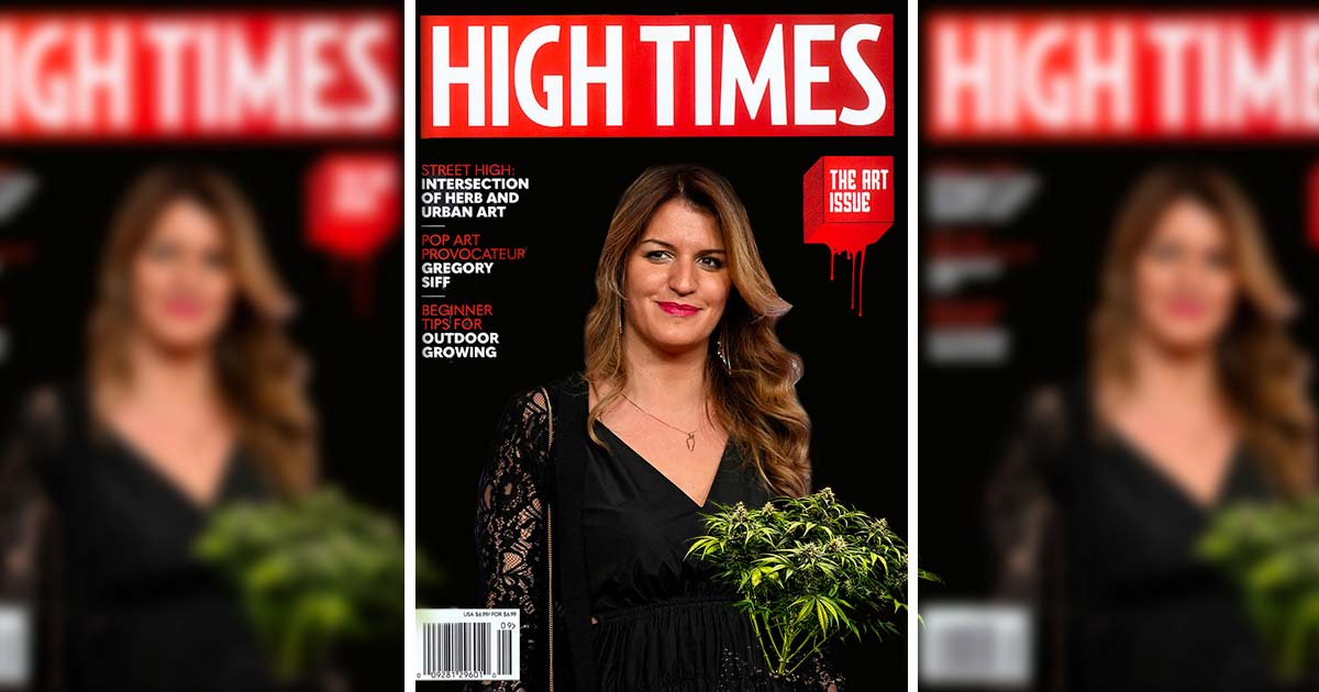 Marlène Schiappa sulla prima pagina di High Times