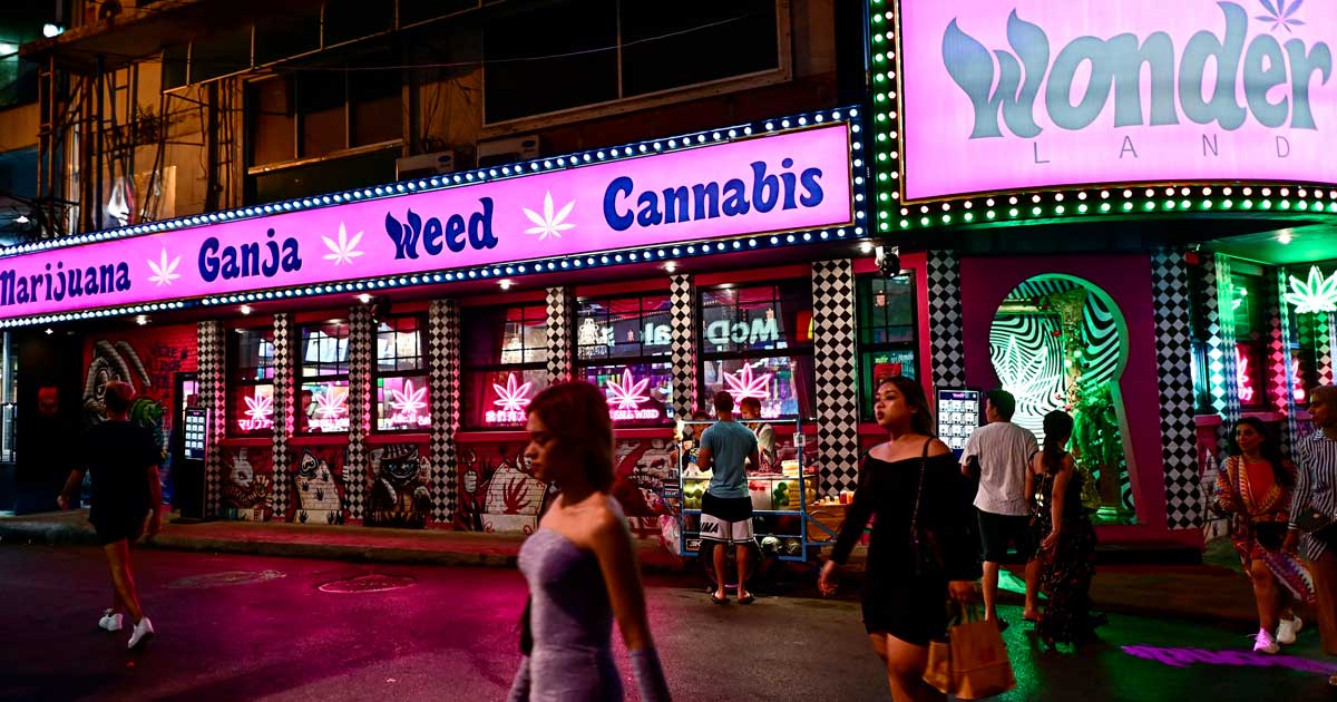 Dispensario di cannabis in Thailandia