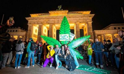 Celebrazione della legalizzazione della cannabis in Germania