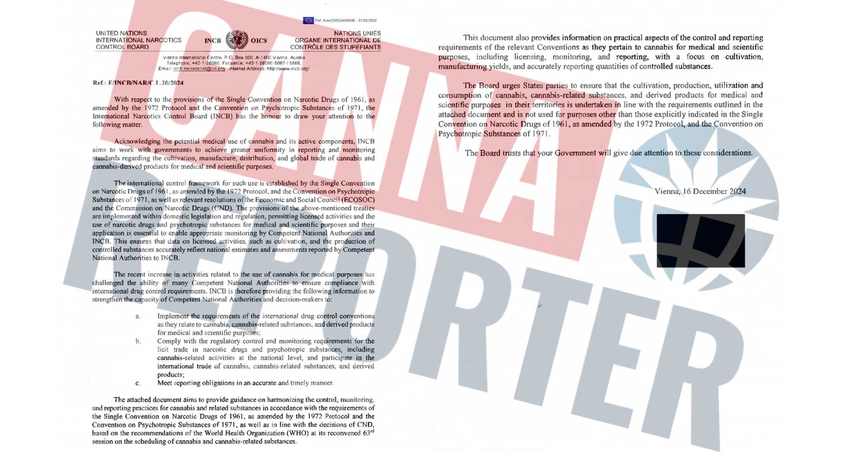 CBD e convenzioni internazionali