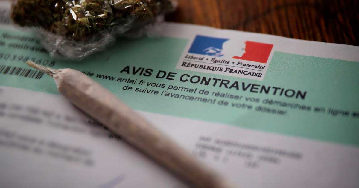Multa di 500 € per possesso di cannabis
