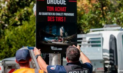 Un manifesto per combattere il traffico di droga allo Chalet