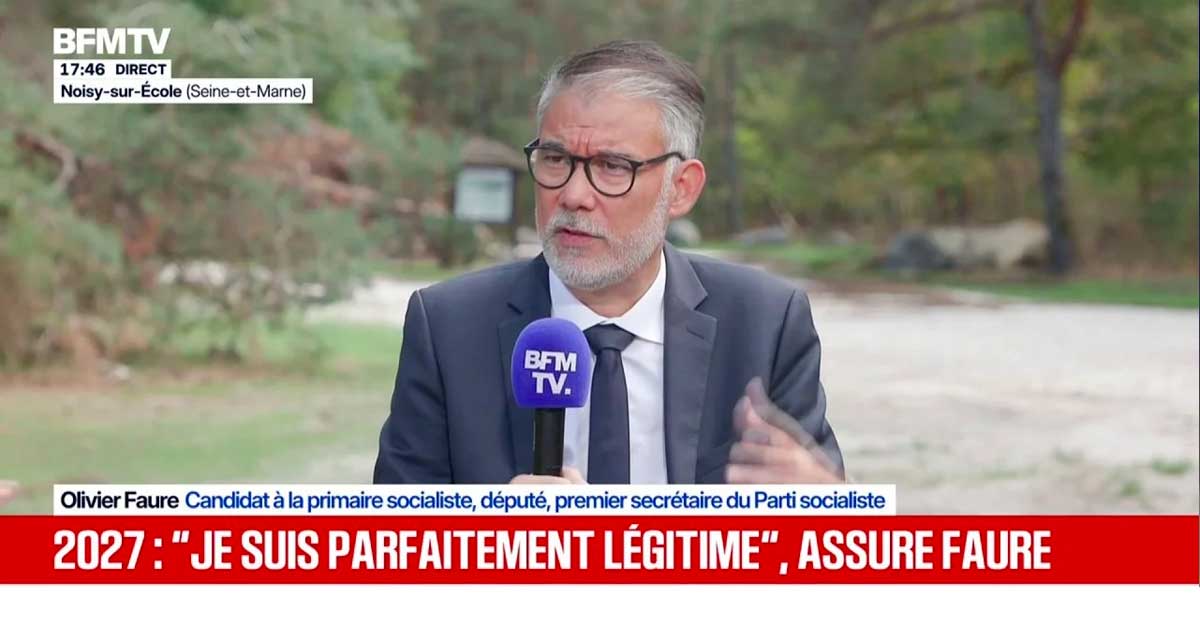 Olivier Faure e la cannabis su BFMTV